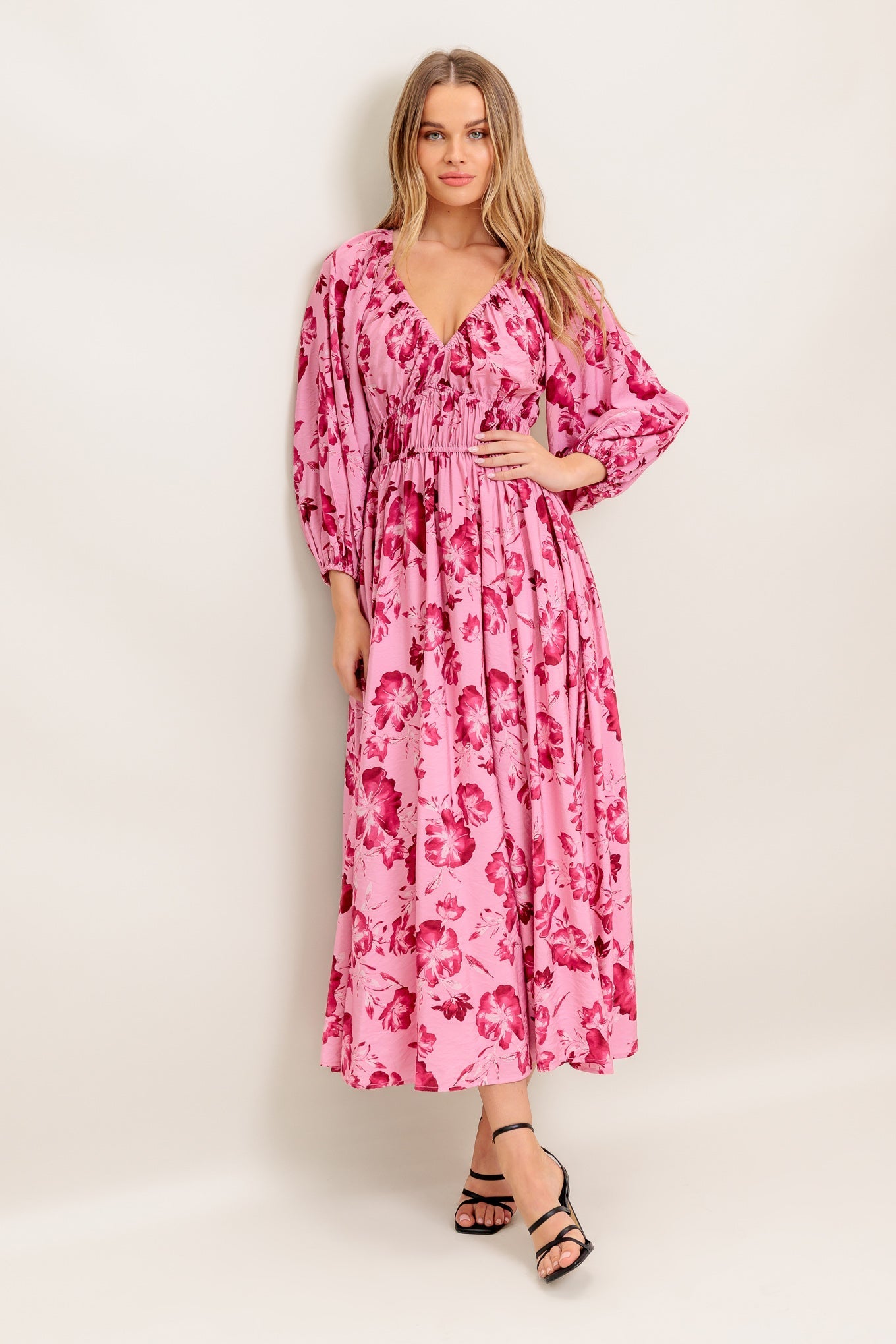 HONEY BUN MOUVE WOVEN MIDI DRESS Flying Tomato